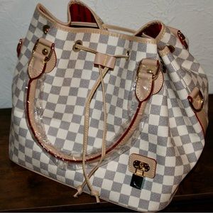 White Checkered Bag